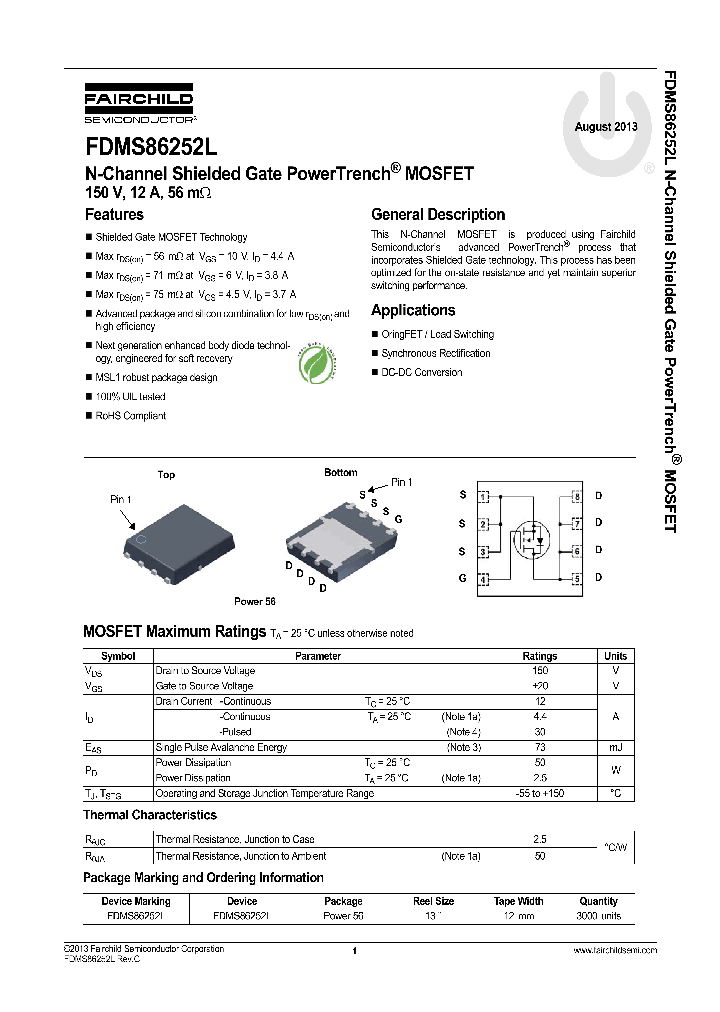 FDMS86252L_7793463.PDF Datasheet