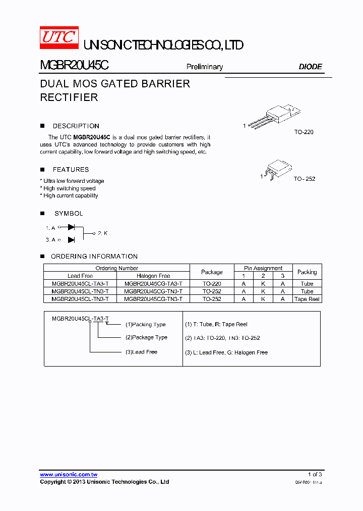 MGBR20U45CL-TN3-T_7781146.PDF Datasheet