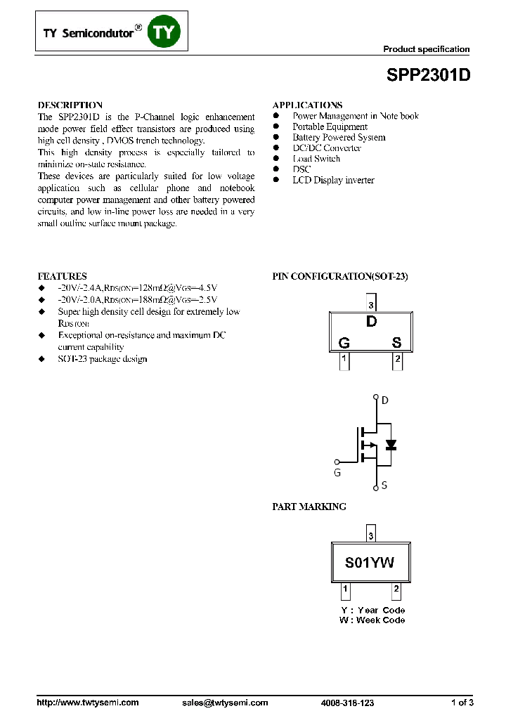 SPP2301DS23RGB_7779791.PDF Datasheet