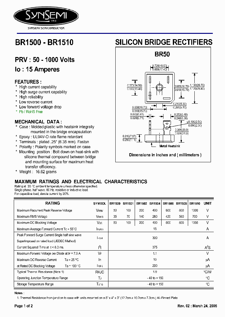 BR1510_7774120.PDF Datasheet