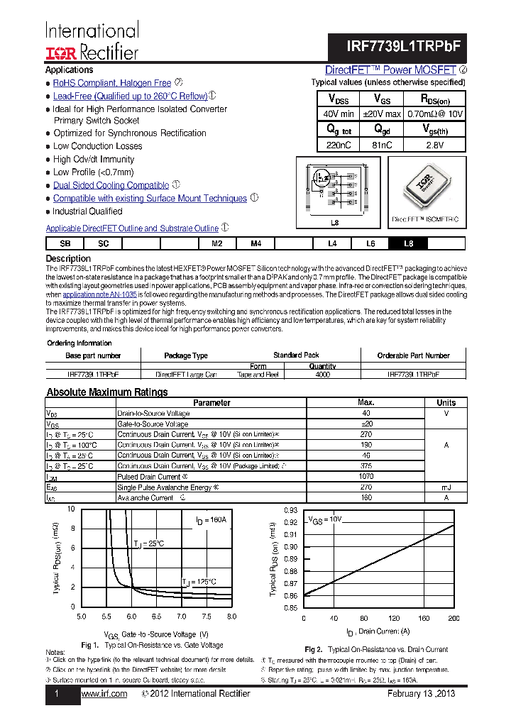 IRF7739L1PBF_7783514.PDF Datasheet