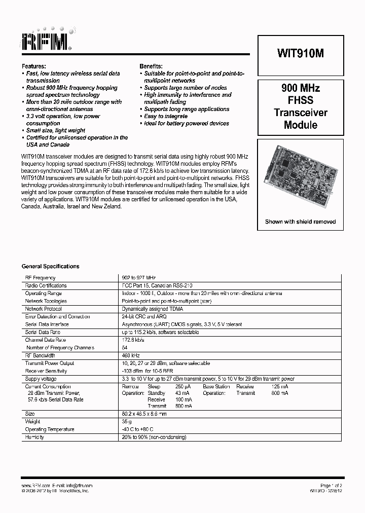 WIT910M_7785805.PDF Datasheet