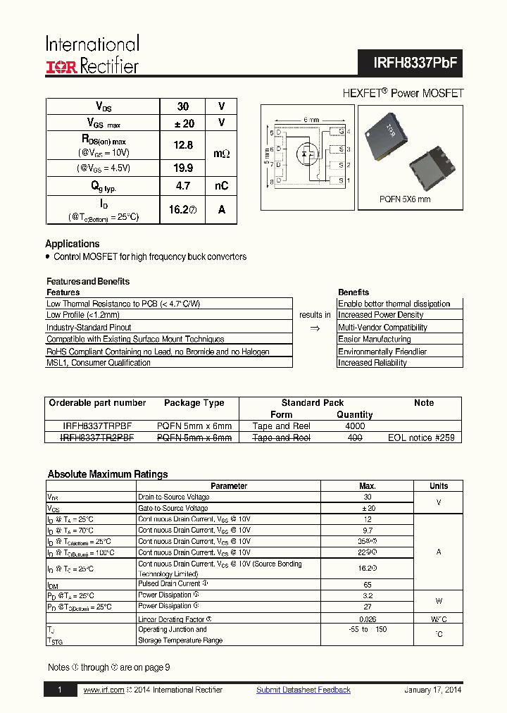 IRFH8337TRPBF_7773084.PDF Datasheet