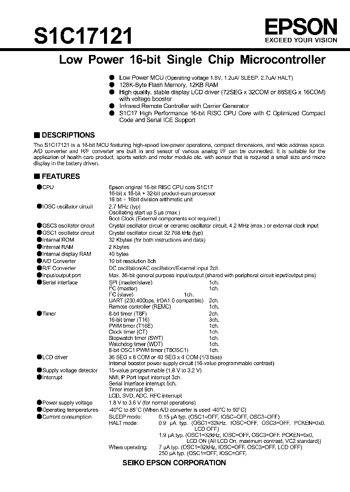S1C17121_7781888.PDF Datasheet
