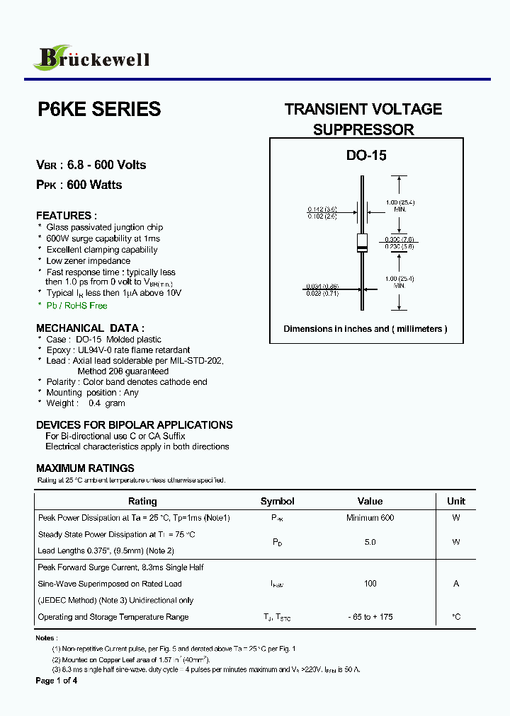 P6KE600_7771791.PDF Datasheet