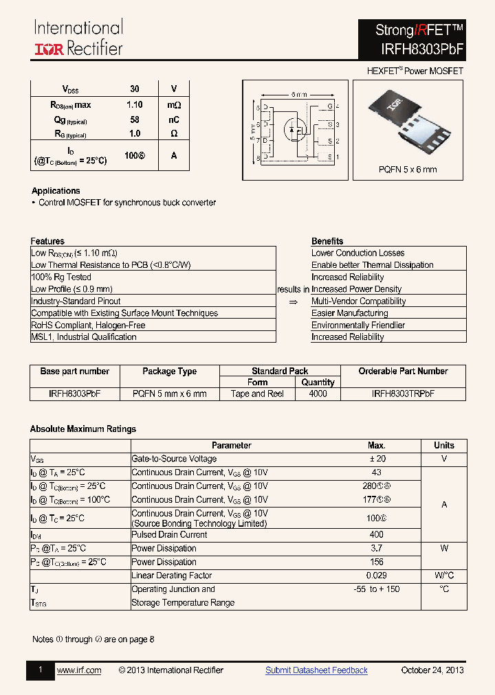 IRFH8303PBF_7773085.PDF Datasheet