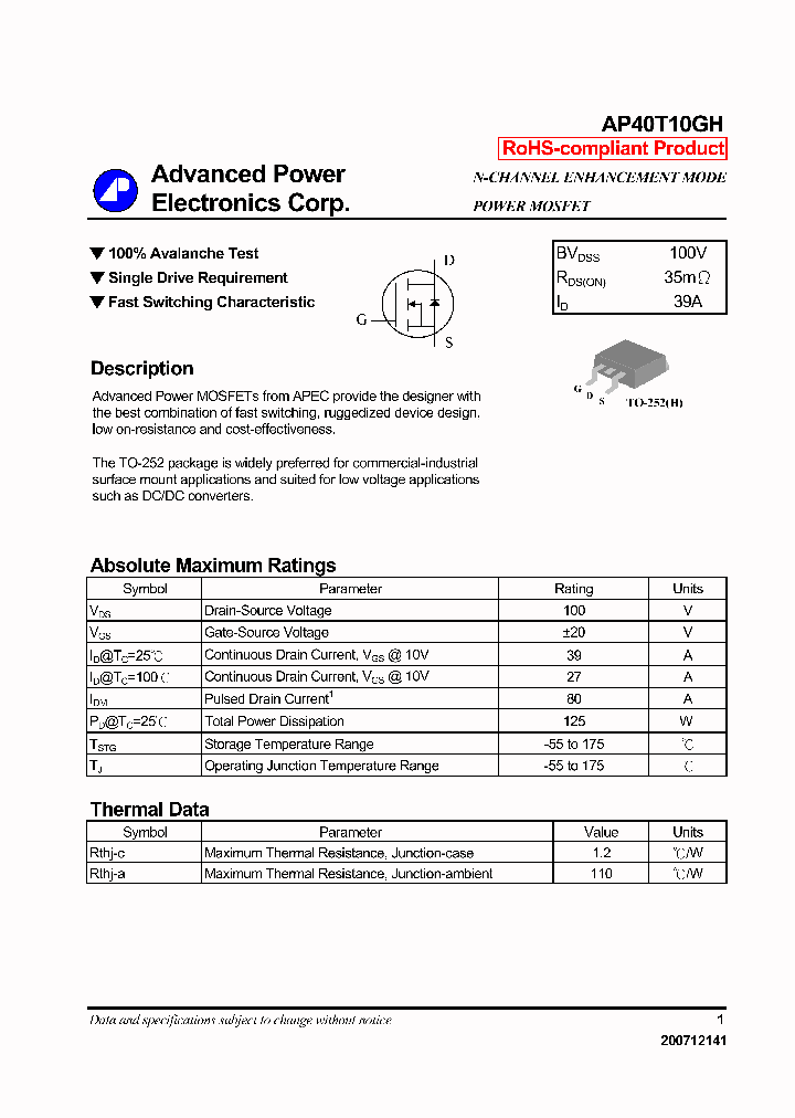 AP40T10GH_7773315.PDF Datasheet