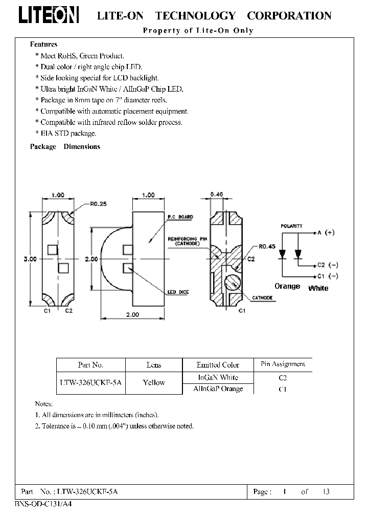 LTW-326UCKF-5A_7769360.PDF Datasheet