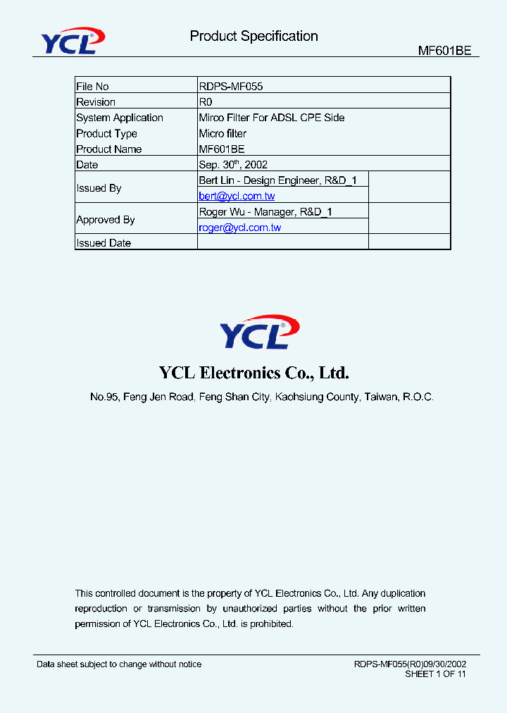 MF601BE_7768610.PDF Datasheet