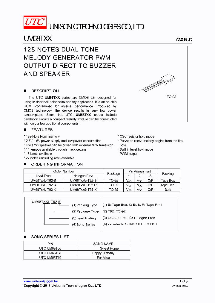UTCUM68T08_7768508.PDF Datasheet