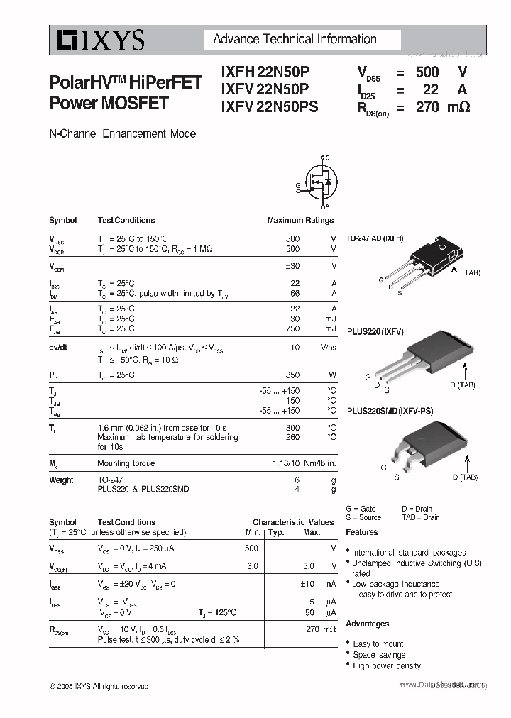 IXFV22N50P_7753853.PDF Datasheet
