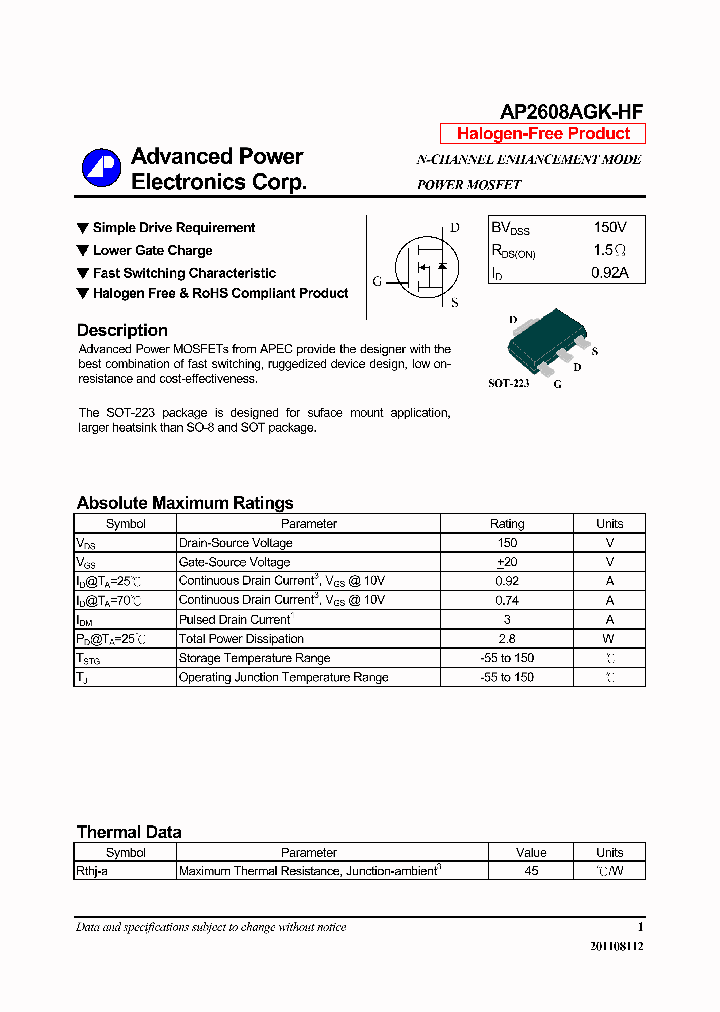 AP2608AGK-HF14_7765512.PDF Datasheet