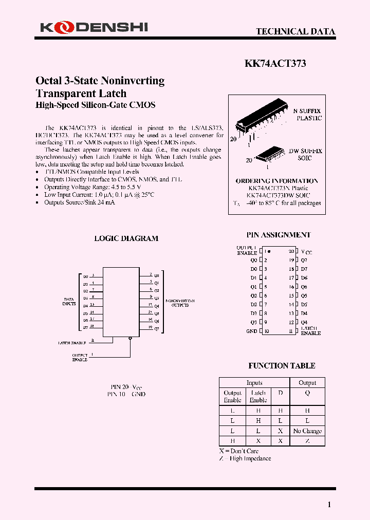 KK74ACT373_7789640.PDF Datasheet