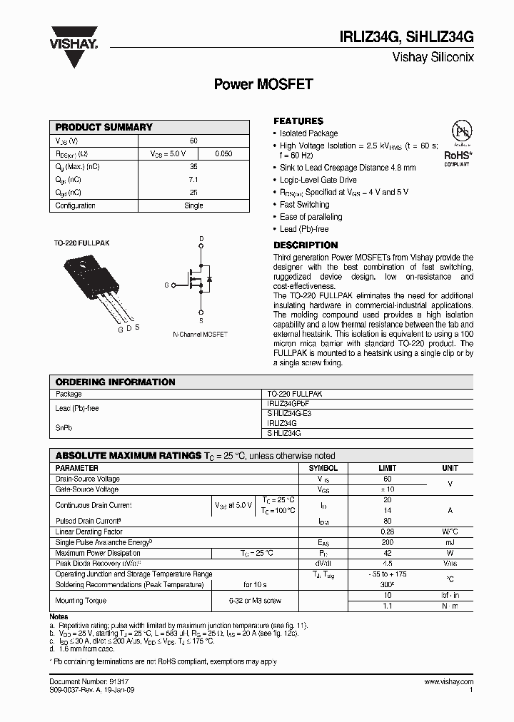 IRLIZ34G_7770203.PDF Datasheet
