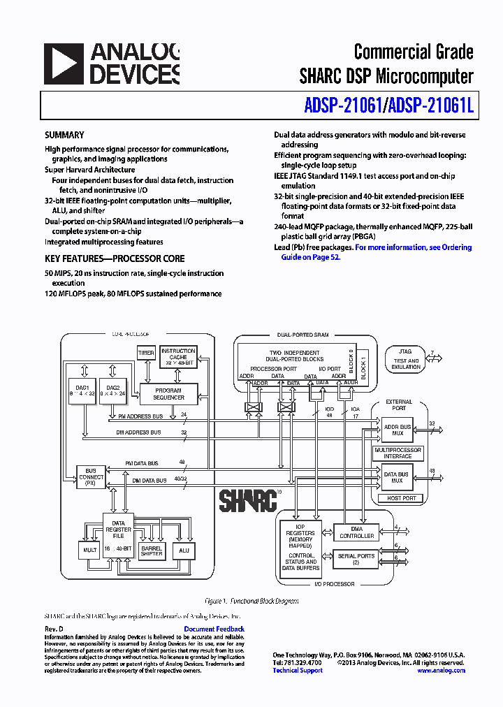 ADSP-21061LKB-160_7793155.PDF Datasheet