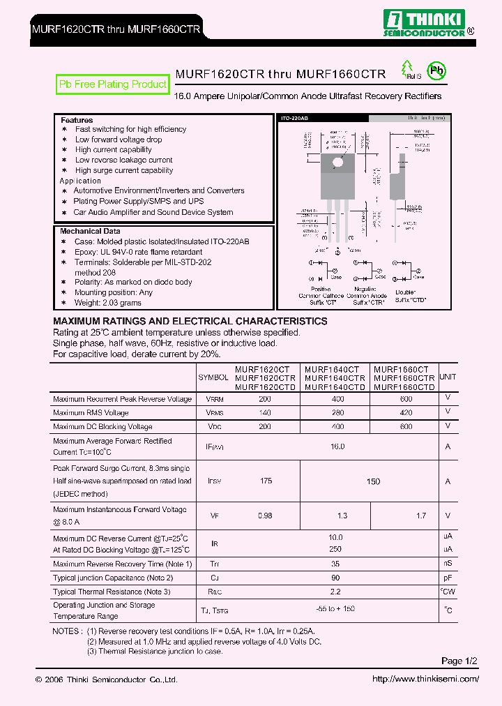MURF1640CTR_7814865.PDF Datasheet