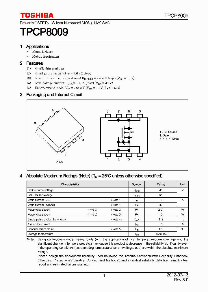 TPCP8009_7815391.PDF Datasheet