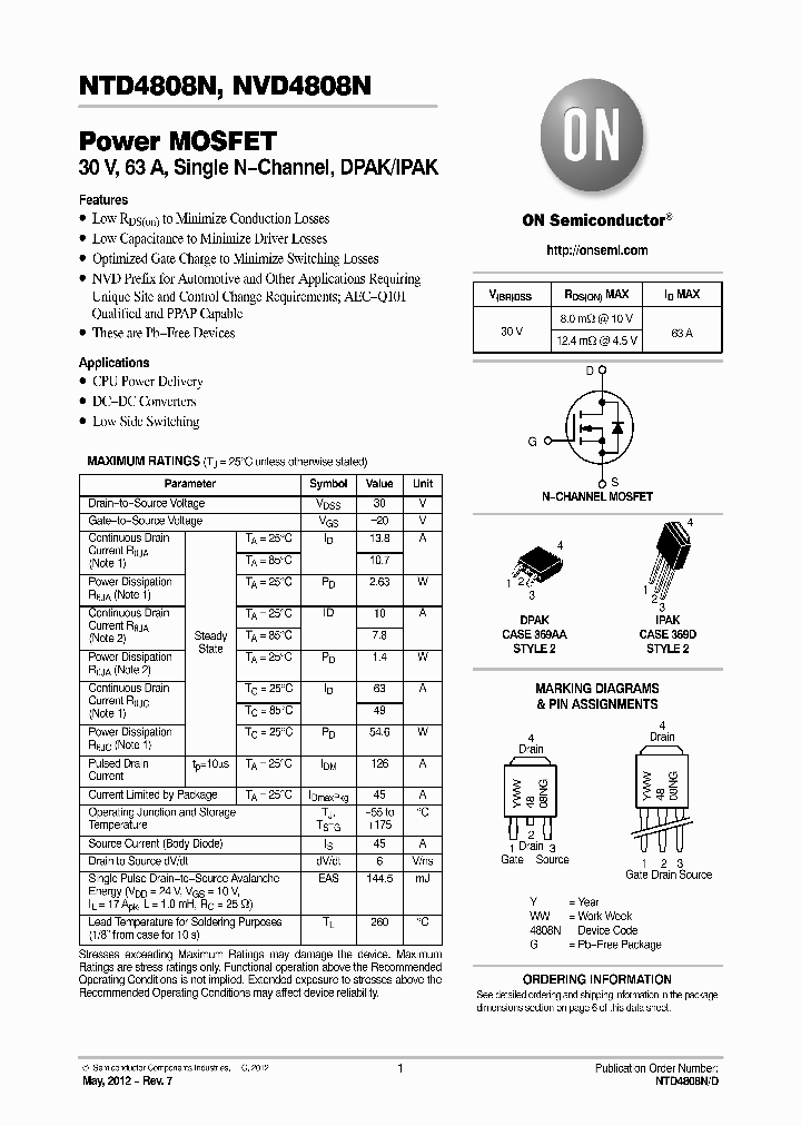 NVD4808NT4G_7824101.PDF Datasheet