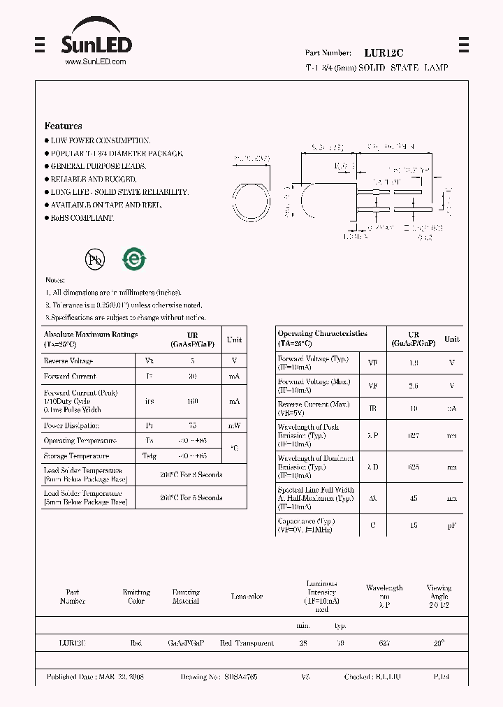LUR12C_7824534.PDF Datasheet