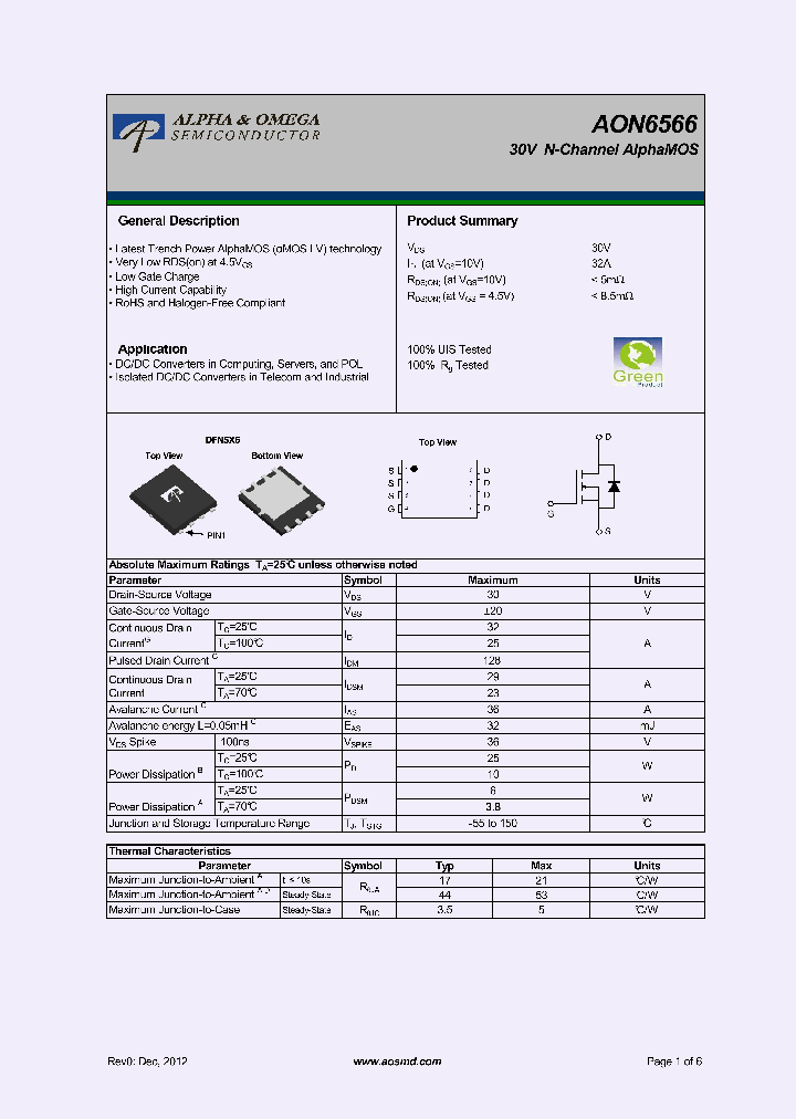 AON6566_7825538.PDF Datasheet