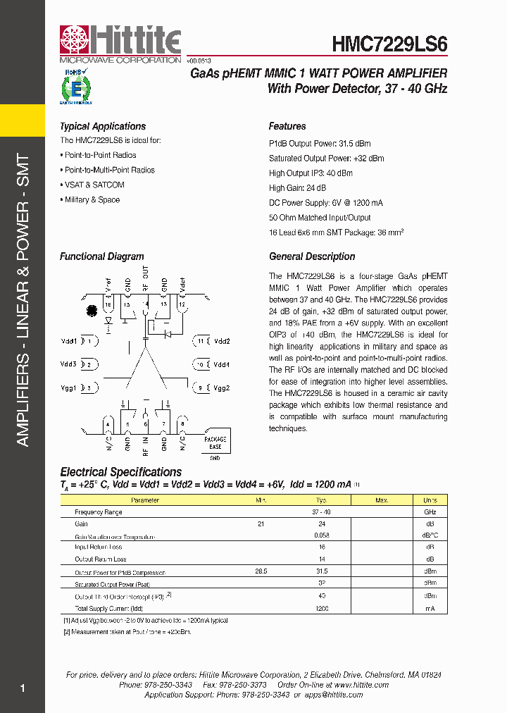 HMC7229LS6_7825790.PDF Datasheet