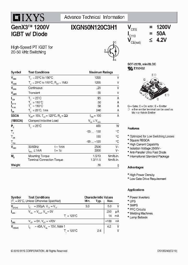 IXGN50N120C3H1_7829033.PDF Datasheet