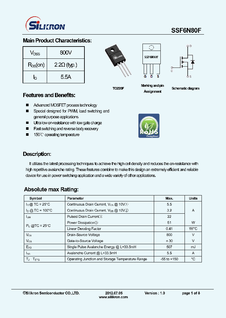SSF6N80F_7834611.PDF Datasheet