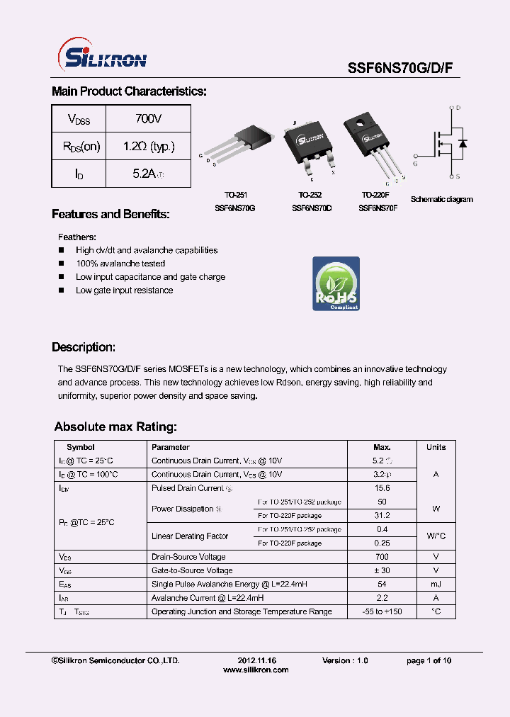 SSF6NS70D_7834614.PDF Datasheet