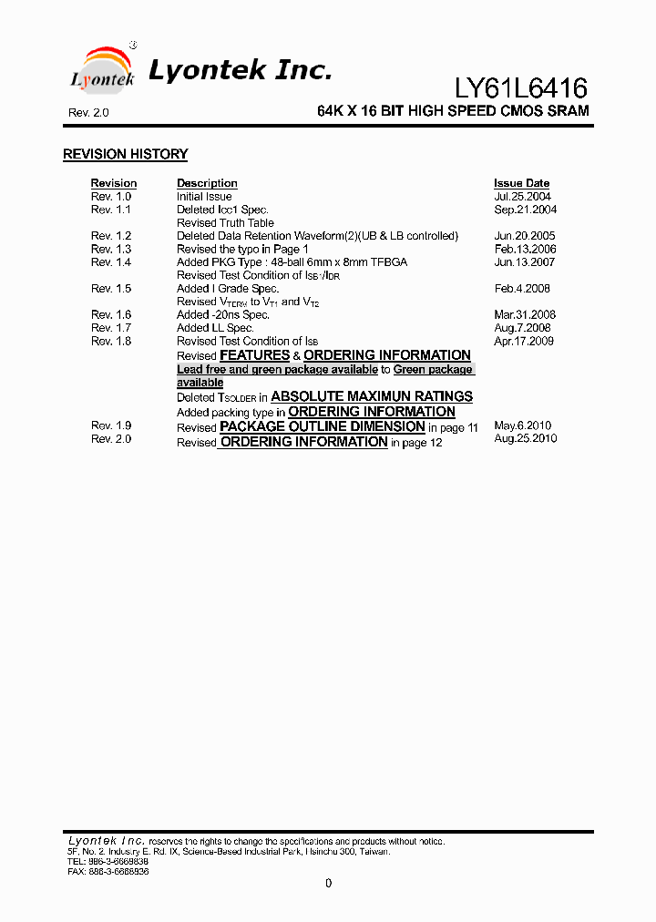 LY61L6416GL-08LL_7837309.PDF Datasheet