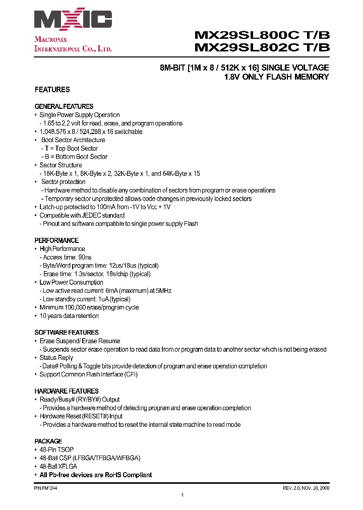 MX29SL800CBTI90G_7838342.PDF Datasheet