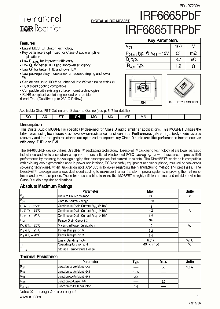 IRF6665TRPBF_7840192.PDF Datasheet