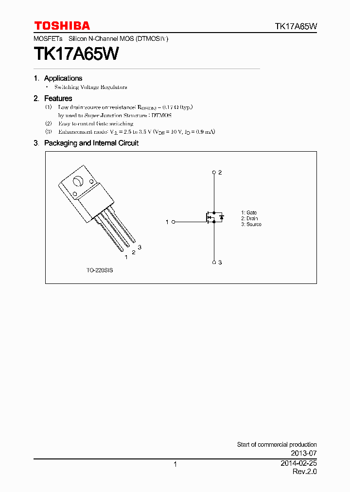 TK17A65W_7841222.PDF Datasheet