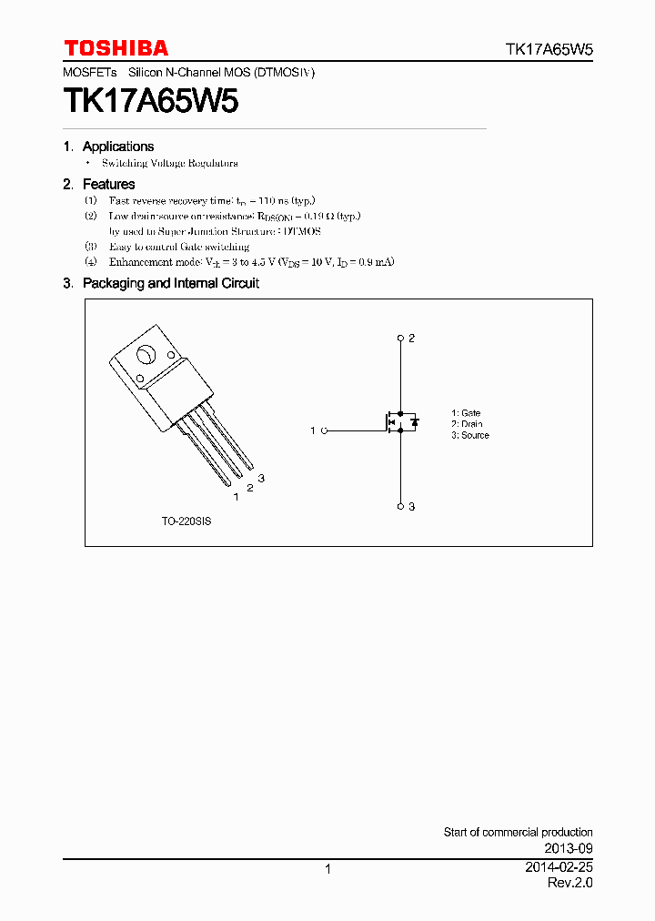 TK17A65W5_7841223.PDF Datasheet