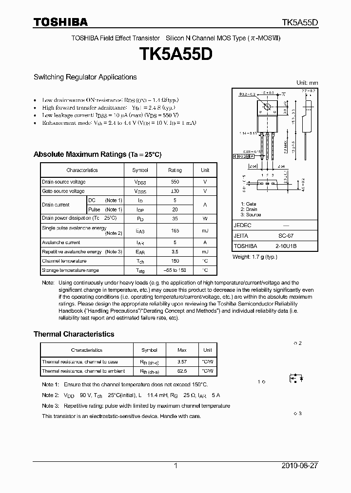 TK5A55D_7841577.PDF Datasheet