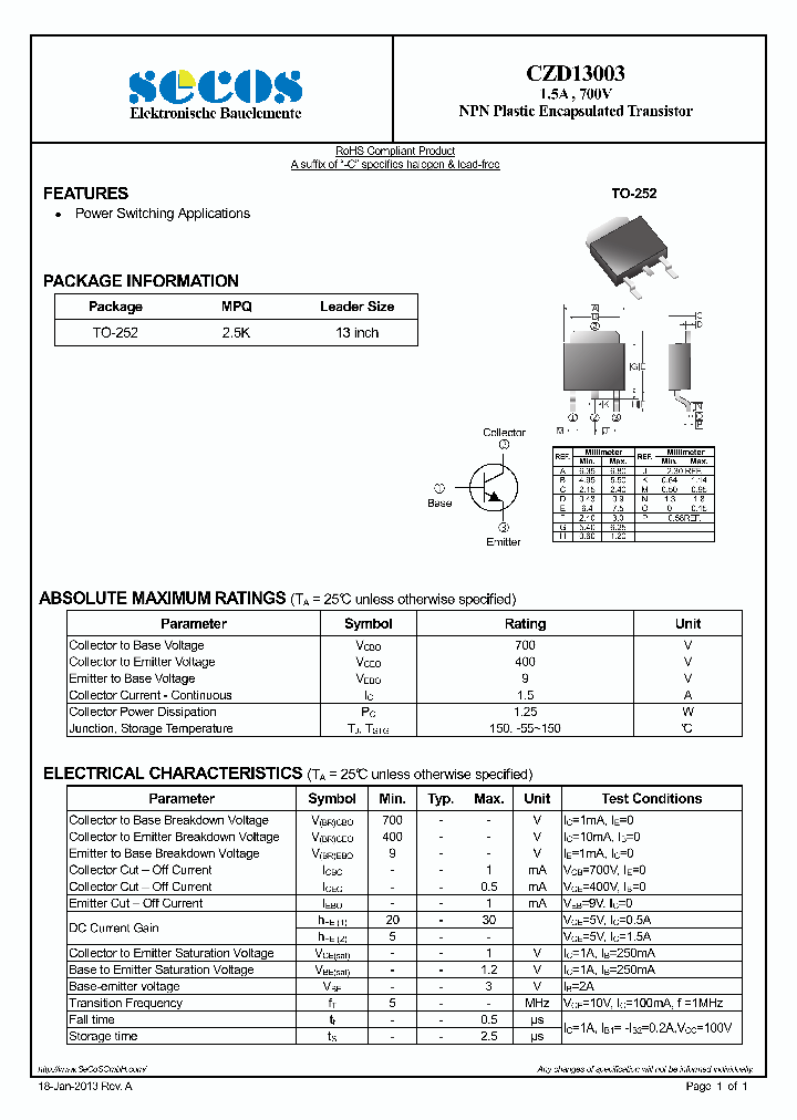 CZD13003_7840582.PDF Datasheet