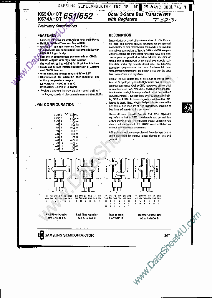 KS74AHCT652_7760874.PDF Datasheet
