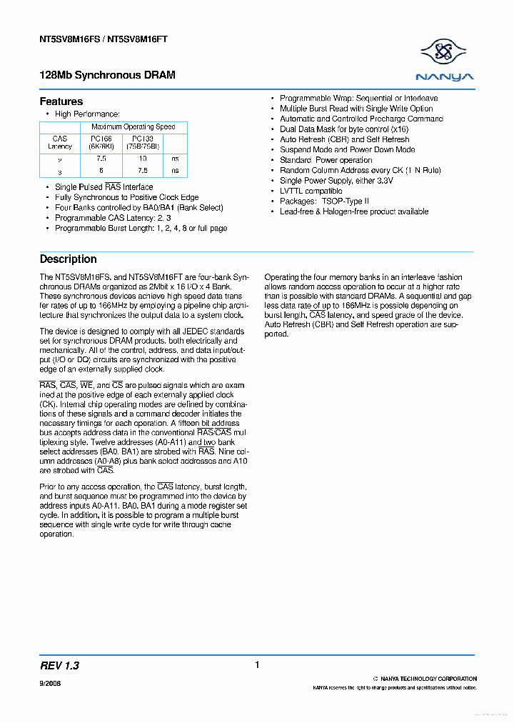 NT5SV8M16FS_7761589.PDF Datasheet