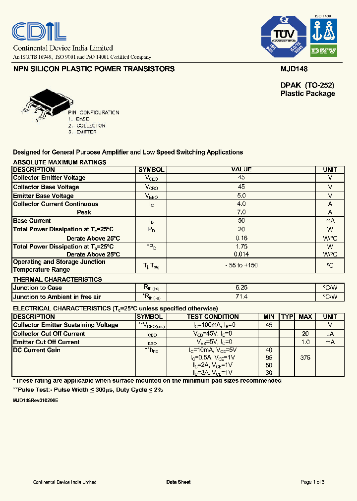 MJD148_7842364.PDF Datasheet