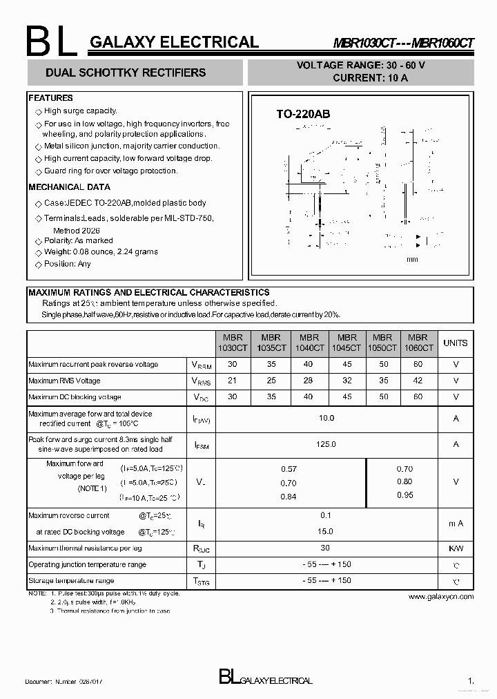 MBR1045CT_7759490.PDF Datasheet