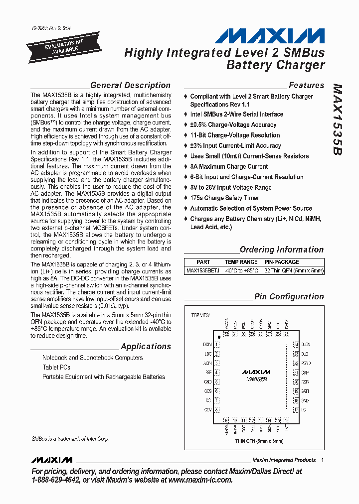 MAX1535BETJ_7843684.PDF Datasheet