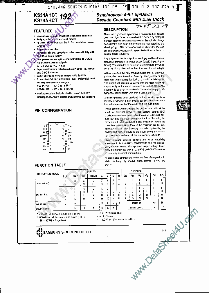 KS74AHCT192_7752049.PDF Datasheet