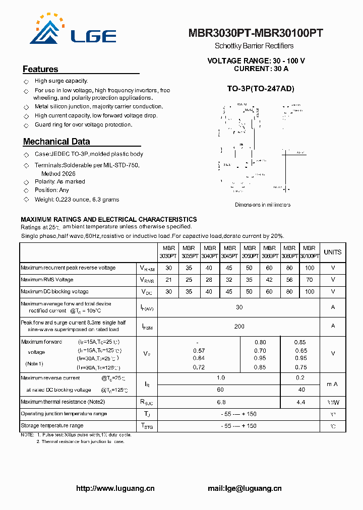 MBR30100PT_7845695.PDF Datasheet