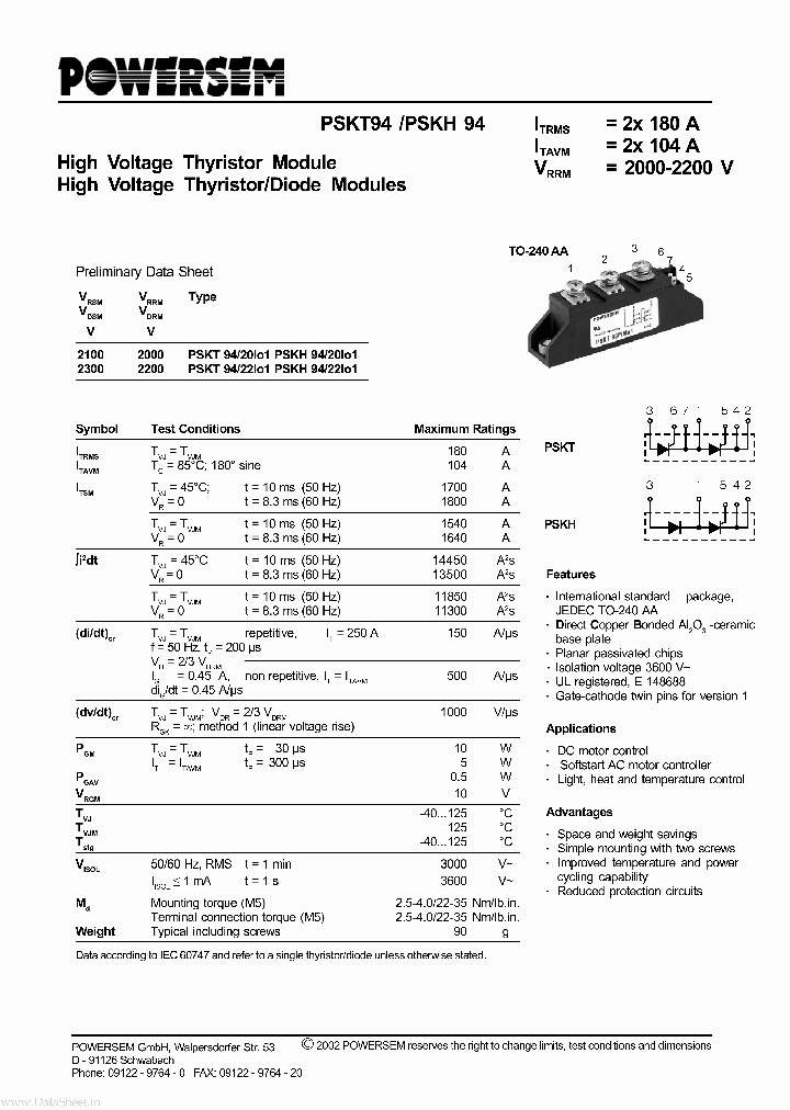 PSKT94_7760046.PDF Datasheet
