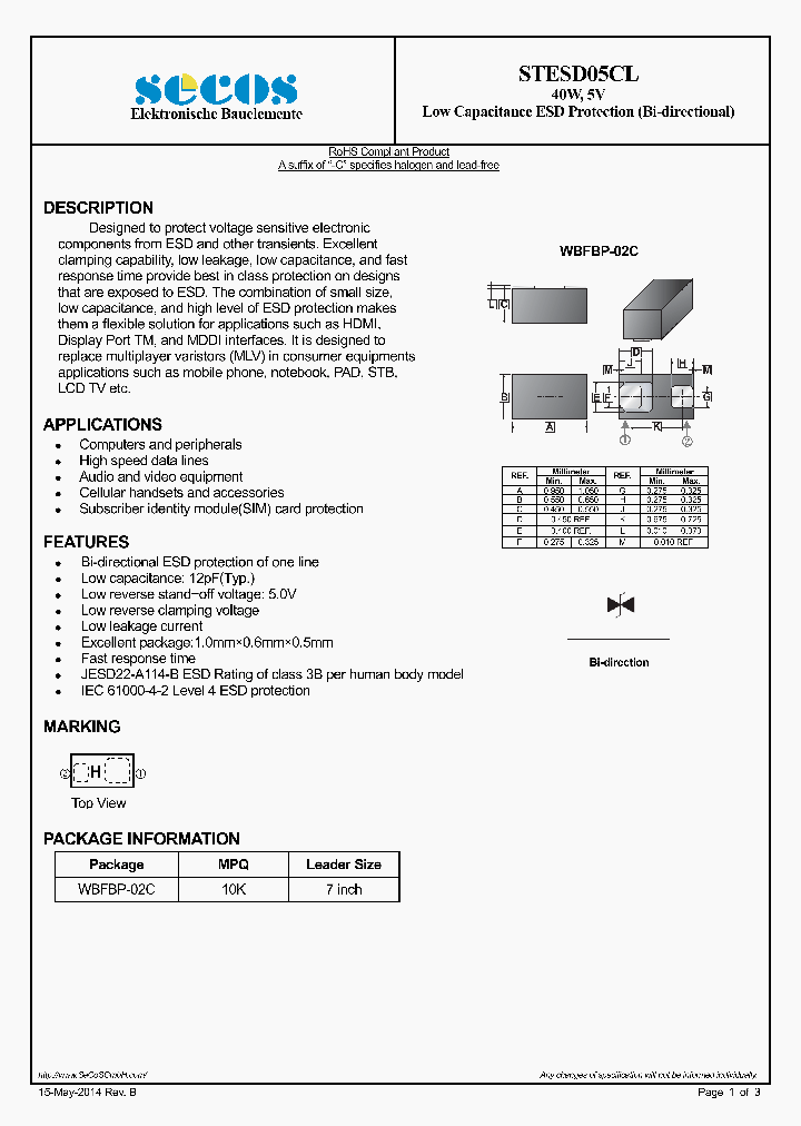 STESD05CL_7846561.PDF Datasheet