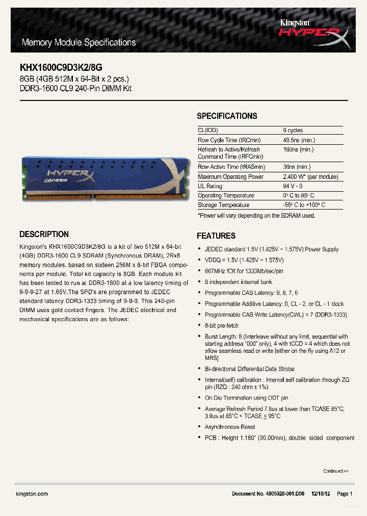 KHX1600C9D3K8G_7766841.PDF Datasheet