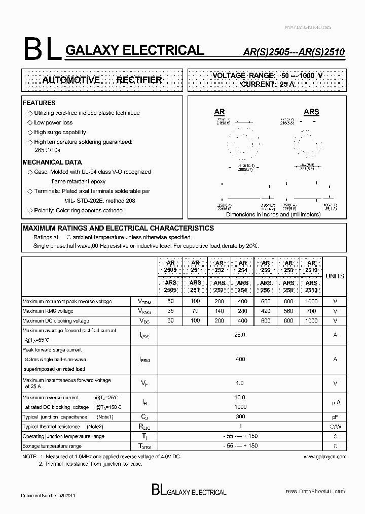 ARS256_7766830.PDF Datasheet