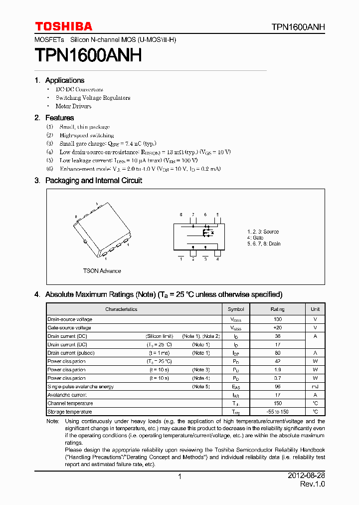 TPN1600ANH_7849989.PDF Datasheet