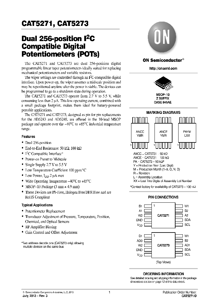 CAT5273_7850550.PDF Datasheet