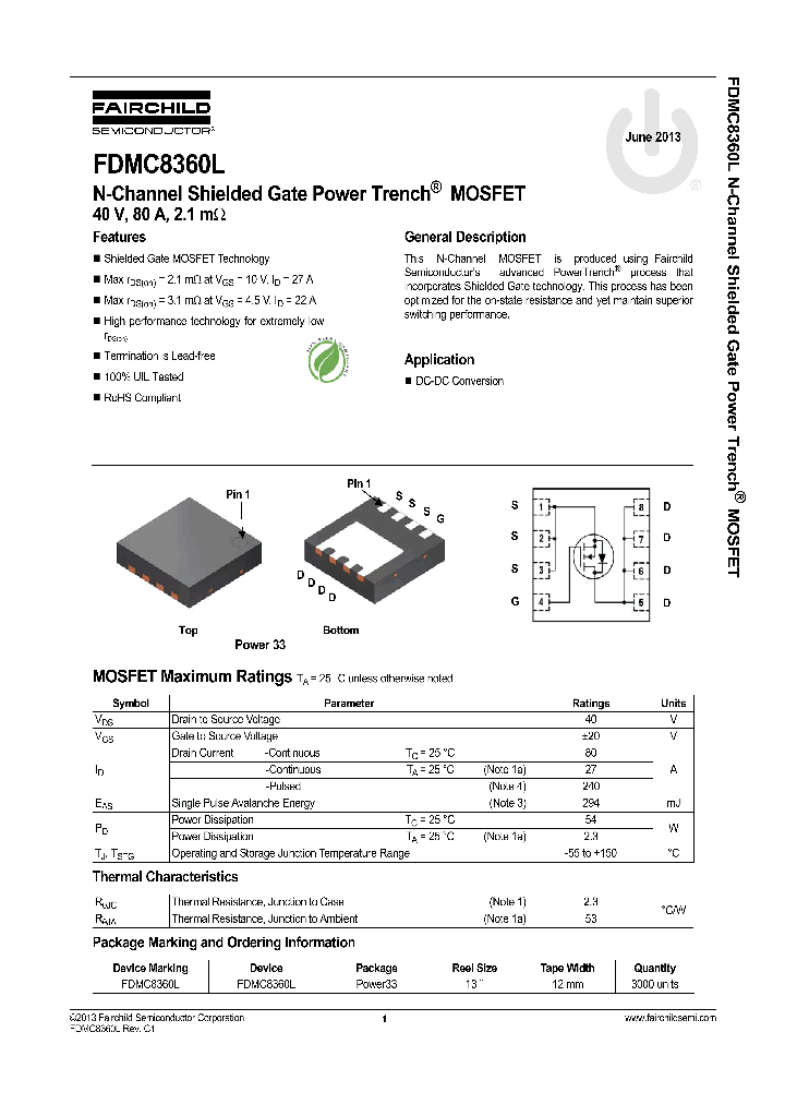 FDMC8360L_7852120.PDF Datasheet