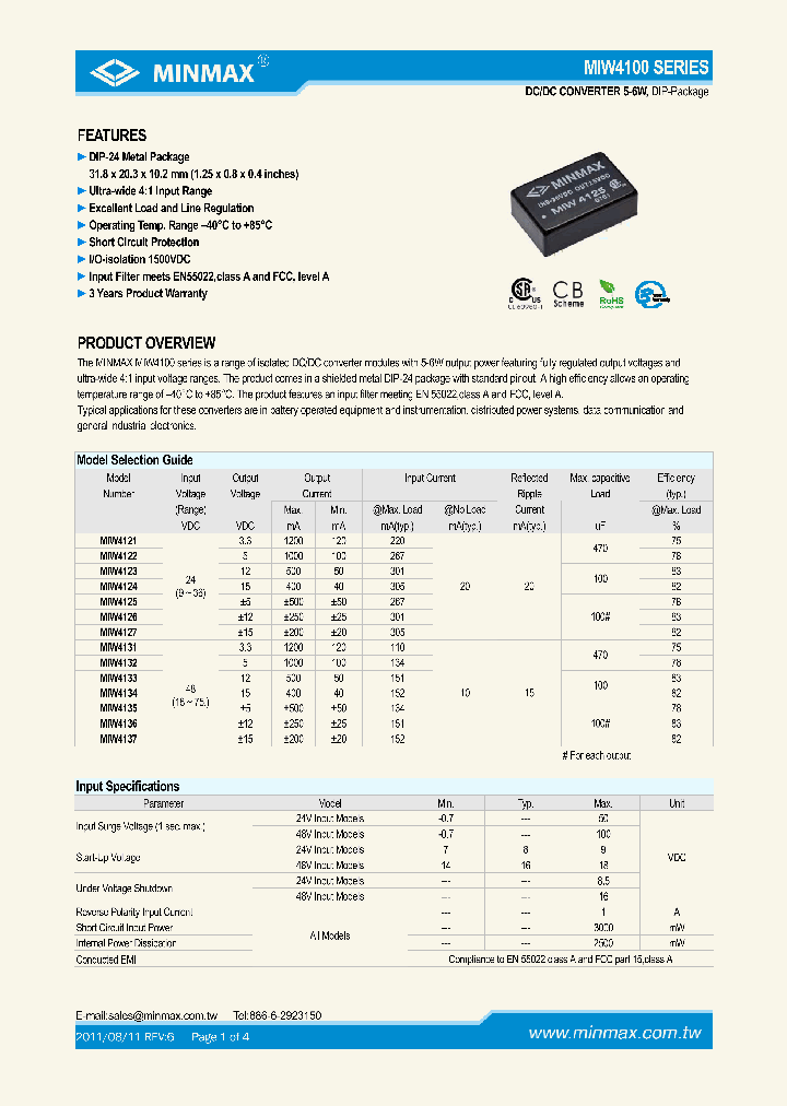 MIW4121_7852671.PDF Datasheet